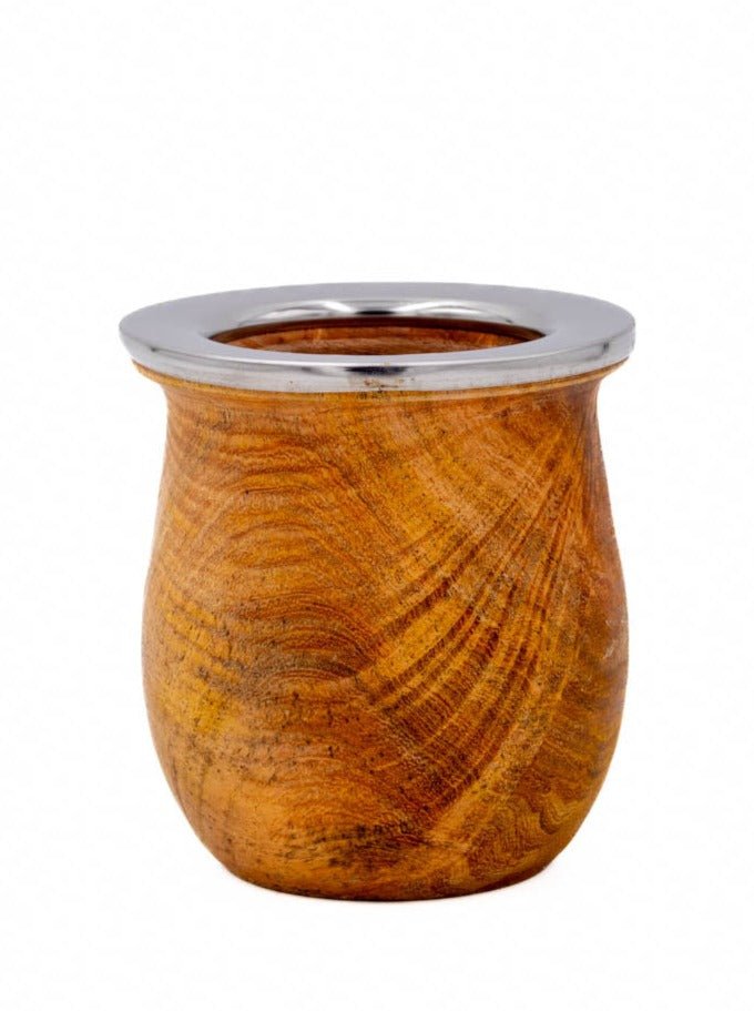 Mate camionero en bois de palo santo 220 ml avec virole en acier inox