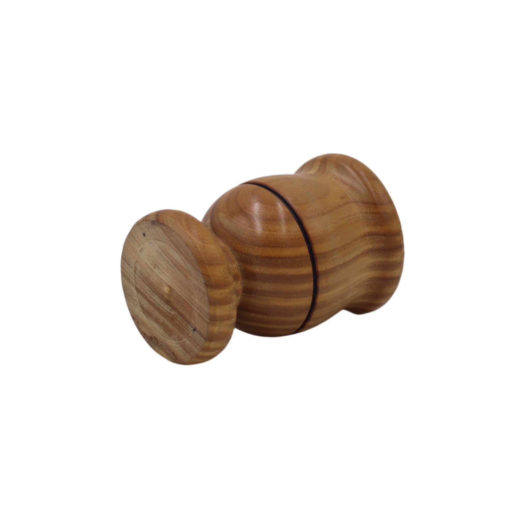 Mate camionero palo santo – vue de la base et du veinage du bois.