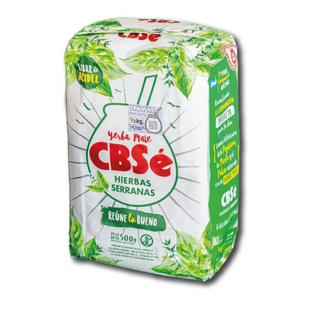 Pack de 4 yerbas maté aux herbes : CBSé Hierbas Serranas, Kurupí Cedrón, Verdeflor Menthe-Gingembre et Cachamate Digestivas