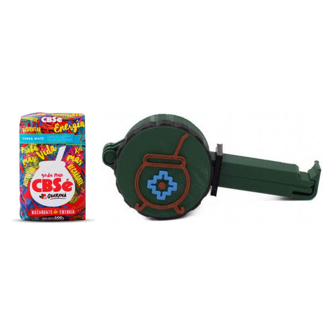 Duo CBSé Energía Guaraná 500g + bec verseur Gaucho — contenu du duo