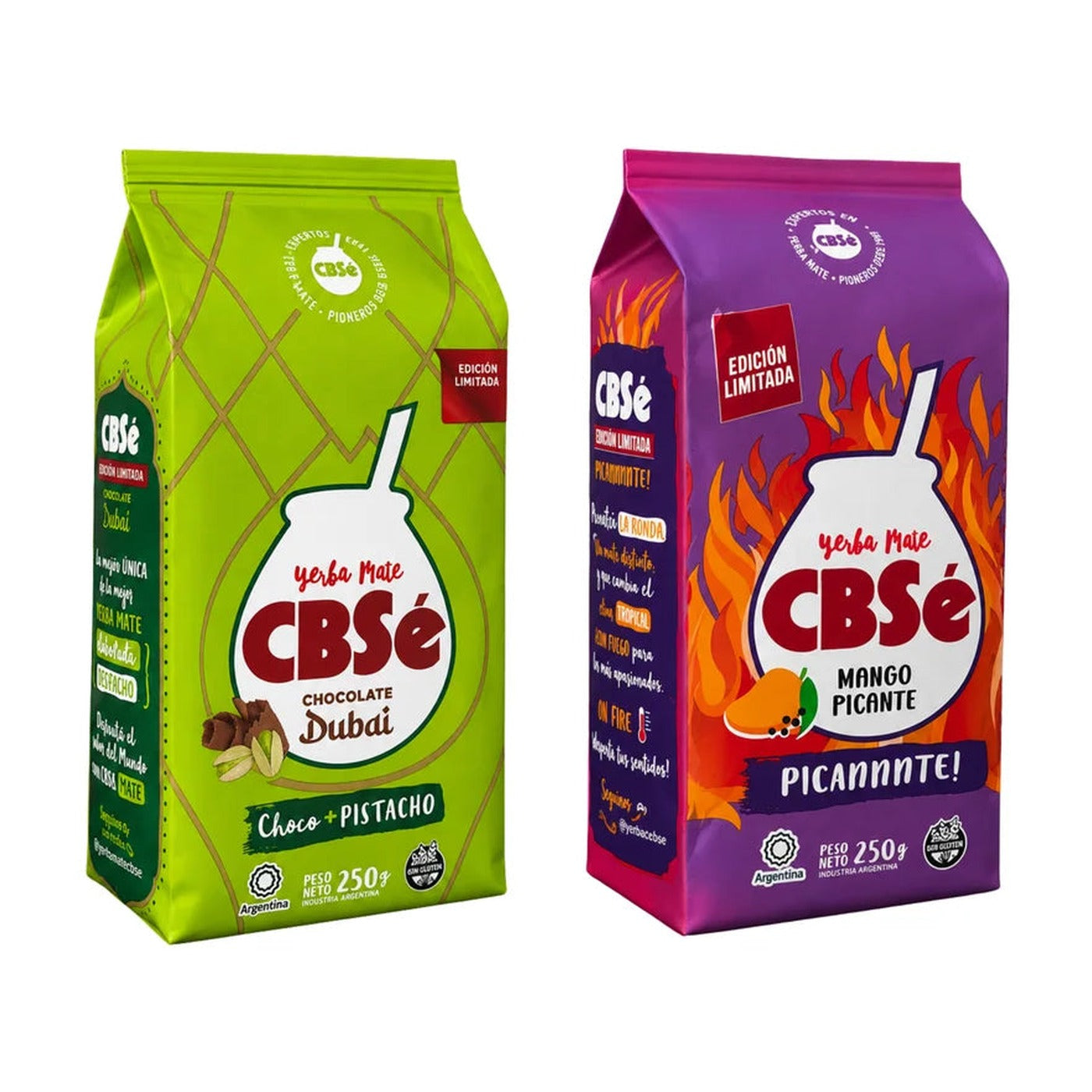 Duo CBSe editions limitees : Chocolat Dubai choco-pistache et Mangue Piquante, 250 g chacune