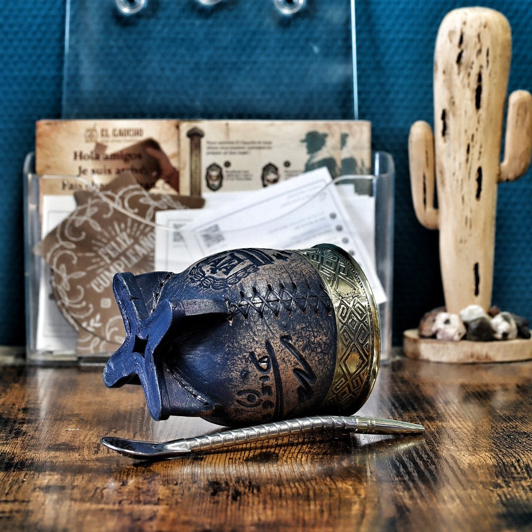 Imperial Maradona Aztèque N°1 — Boca Edition 260ml couché : finition bleu vintage et pieds en cuir