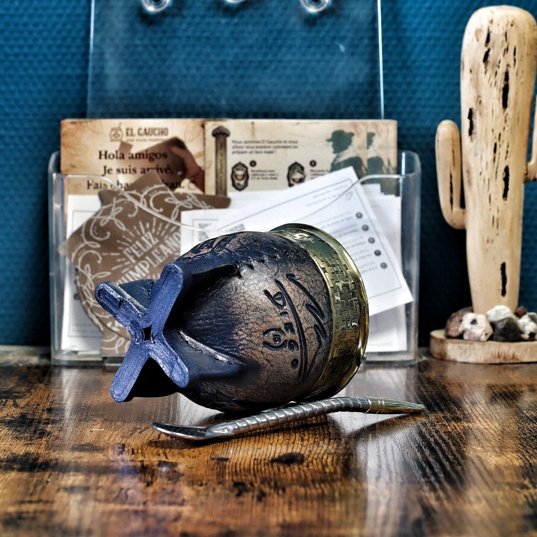 Imperial Maradona Fleje Pampa N°1 — Boca Edition 260ml couché : finition bleu vintage et pieds en cuir