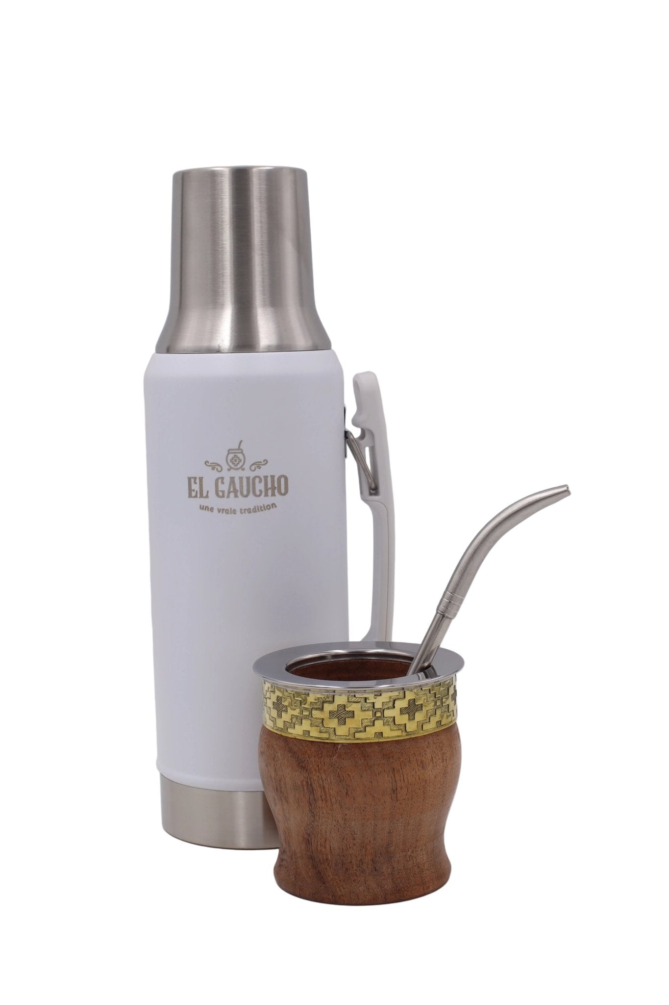 Kit Maté Impérial Barril – Caroubier & Thermos 1,2 L ✅ - El Gaucho