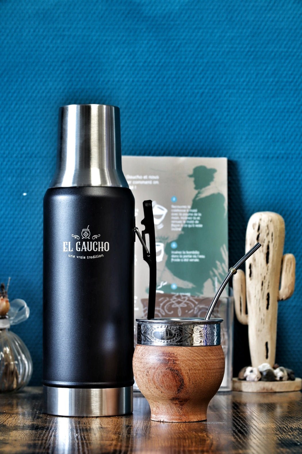 Kit Maté Impérial Barril – Caroubier & Thermos 1,2 L ✅ - El Gaucho