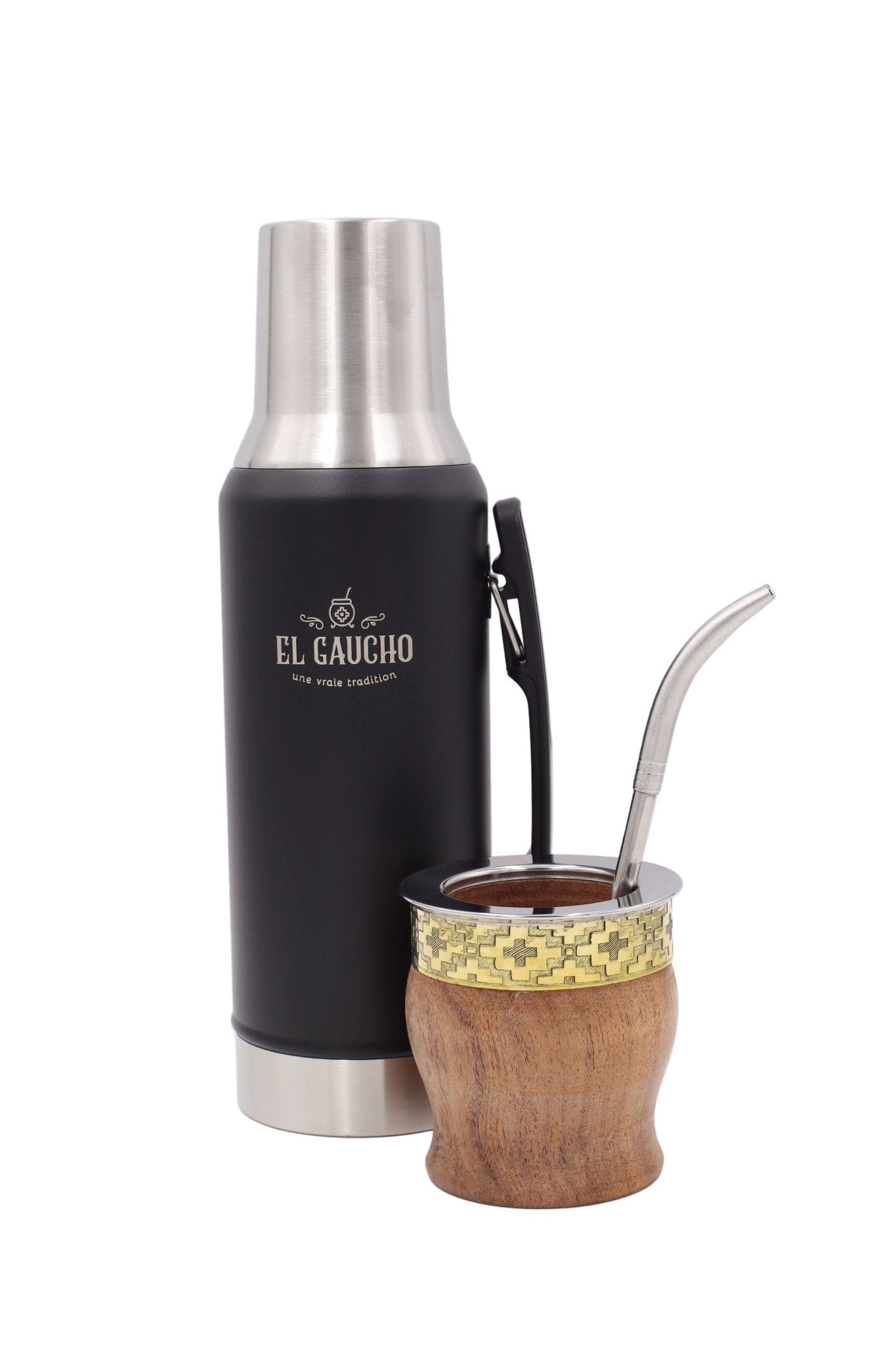 Kit Maté Impérial Barril – Caroubier & Thermos 1,2 L ✅ - El Gaucho
