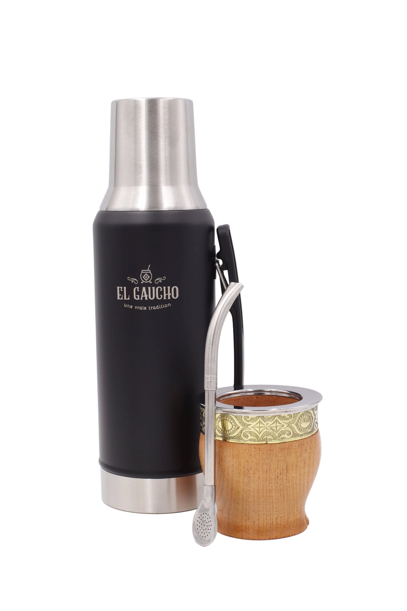 Kit Maté Impérial Barril – Caroubier & Thermos 1,2 L ✅ - El Gaucho