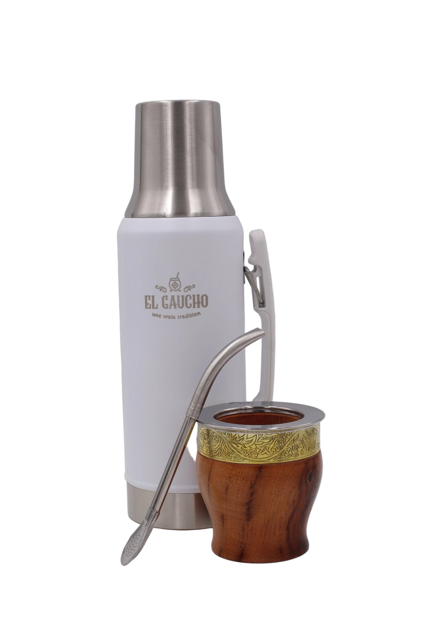 Kit Maté Impérial Barril – Caroubier & Thermos 1,2 L ✅ - El Gaucho