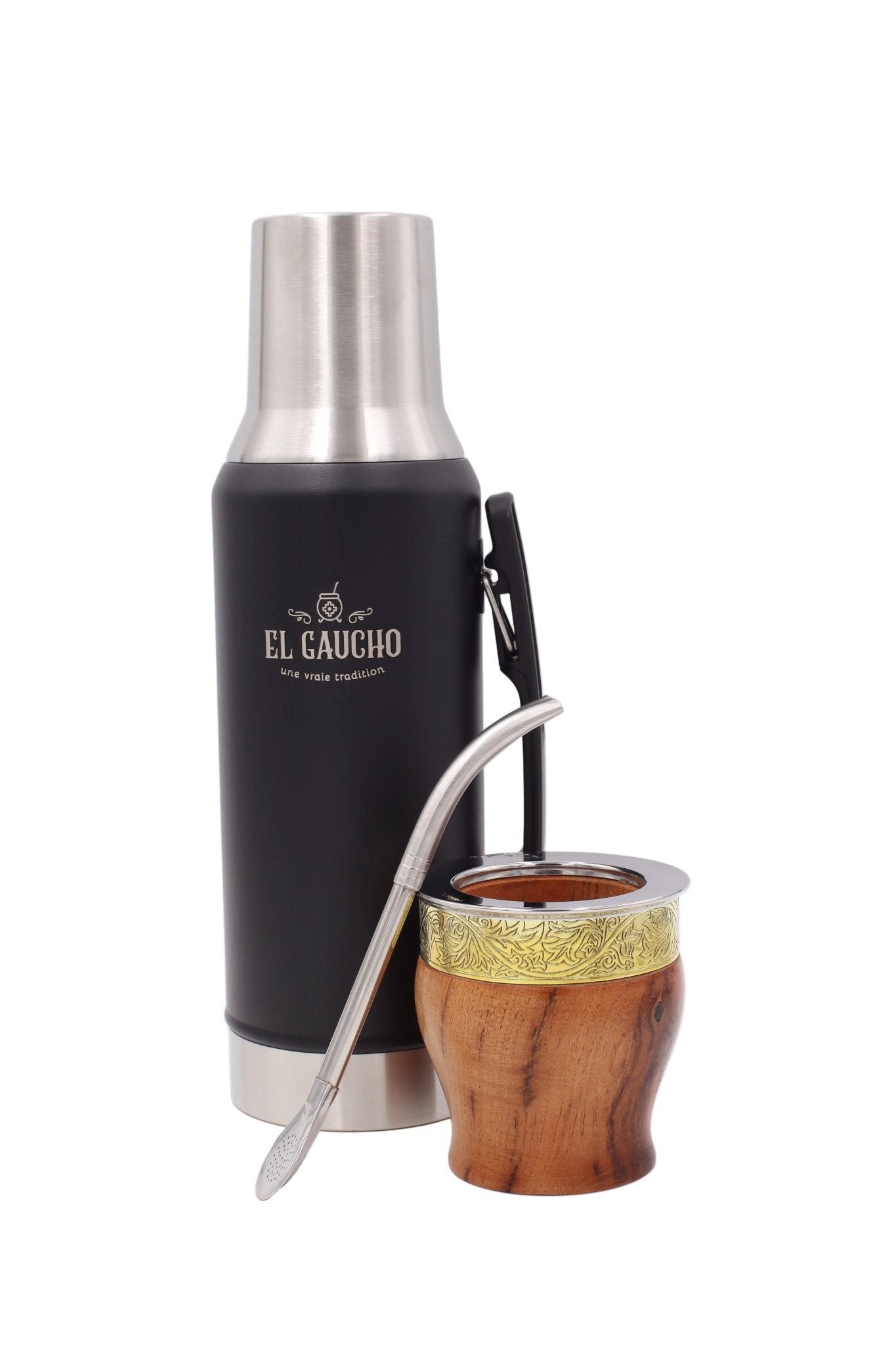 Kit Maté Impérial Barril – Caroubier & Thermos 1,2 L ✅ - El Gaucho