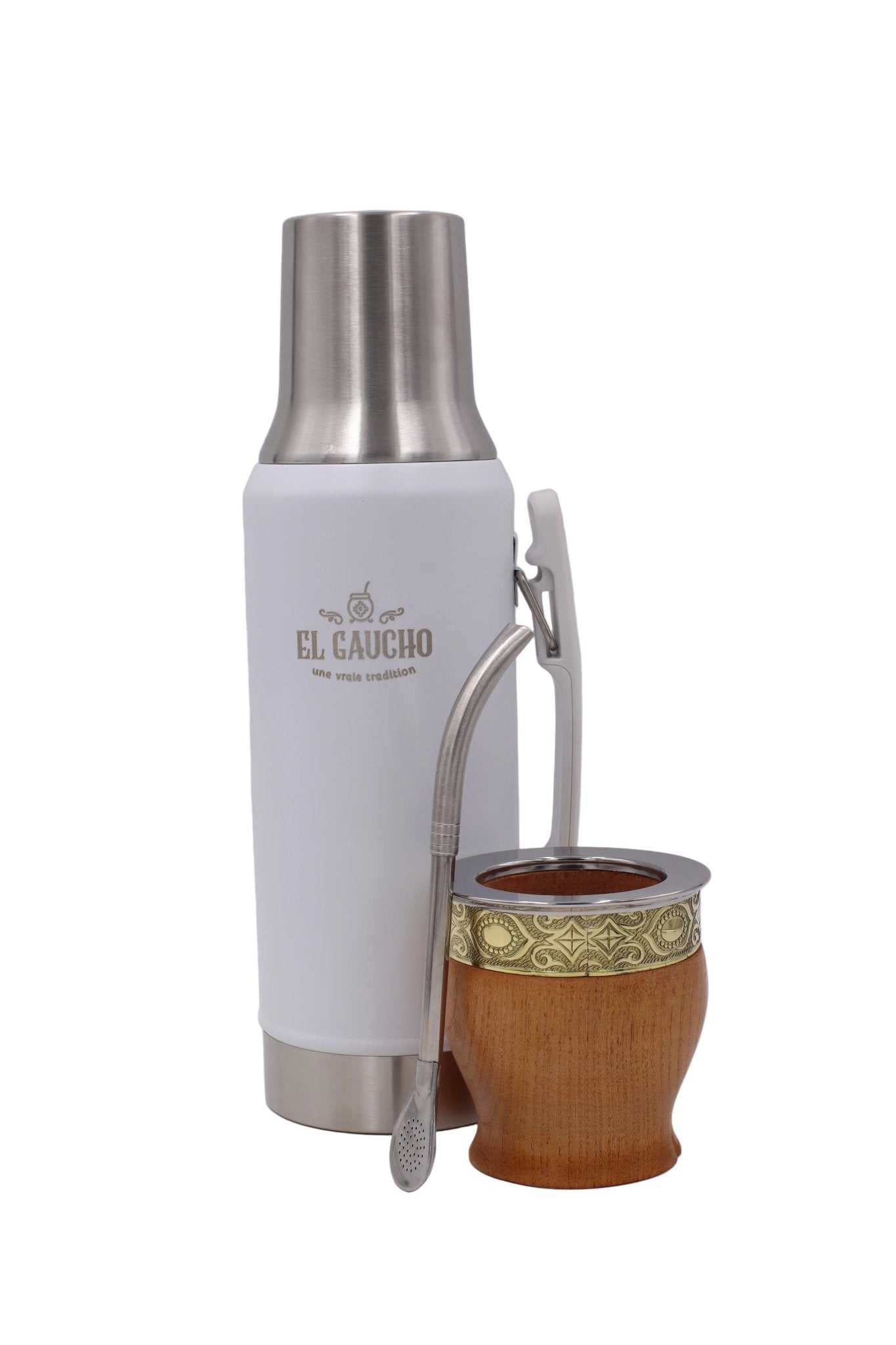 Kit Maté Impérial Barril – Caroubier & Thermos 1,2 L ✅ - El Gaucho