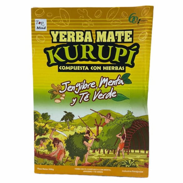 Kurupi Gingembre, Menthe & Thé Vert - Yerba Maté 0,5kg - El Gaucho une vraie tradition