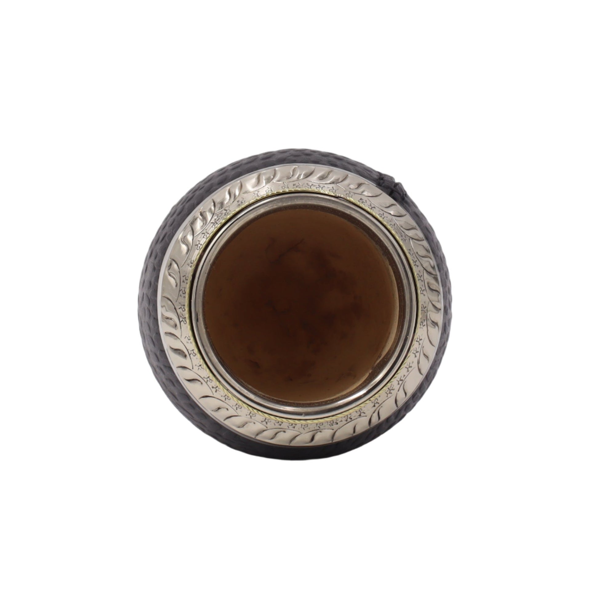 Le "Black Croco" Collection : Maté Torpédo avec Pieds en Alpaca - El Gaucho