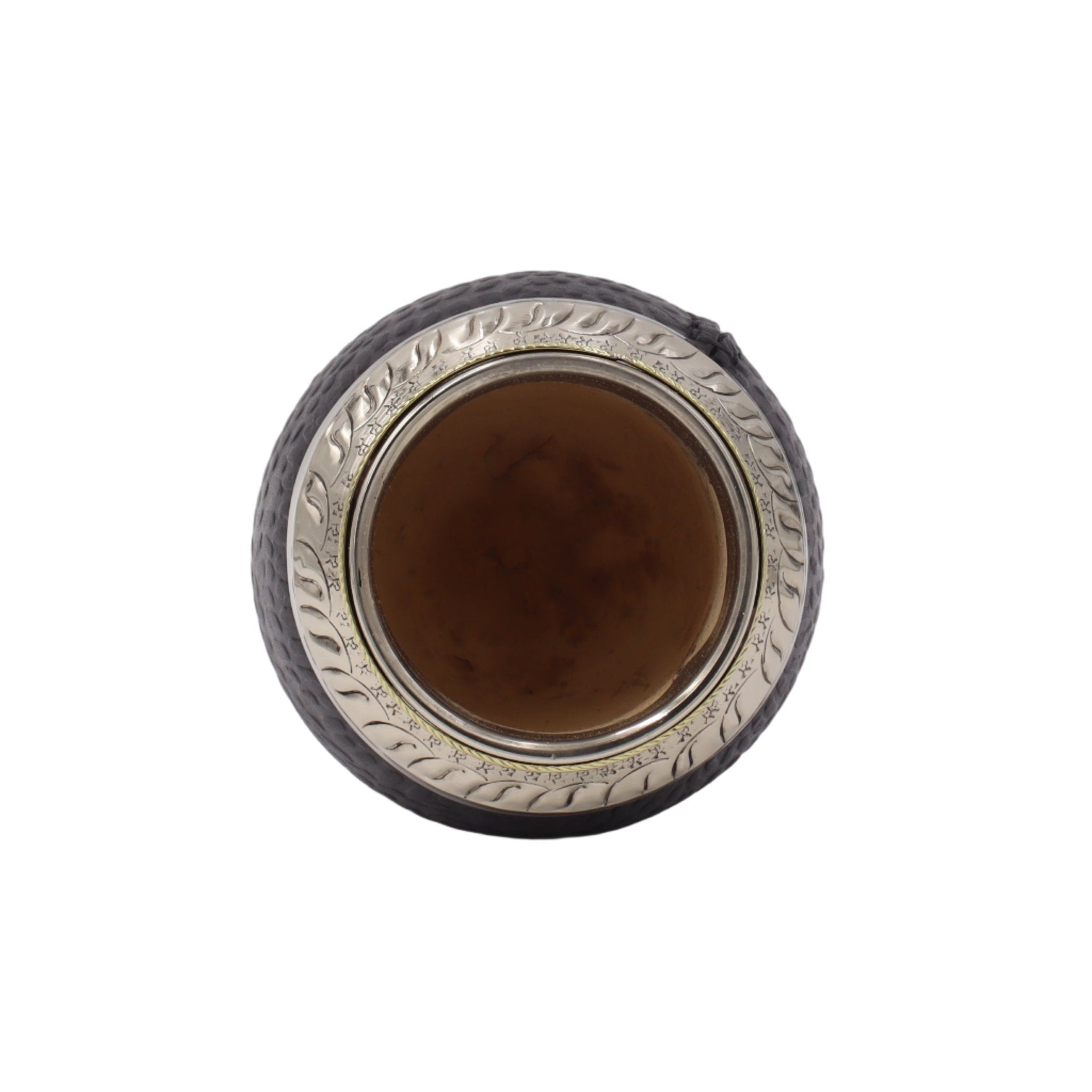 Le "Black Croco" Collection : Maté Torpédo avec Pieds en Alpaca - El Gaucho