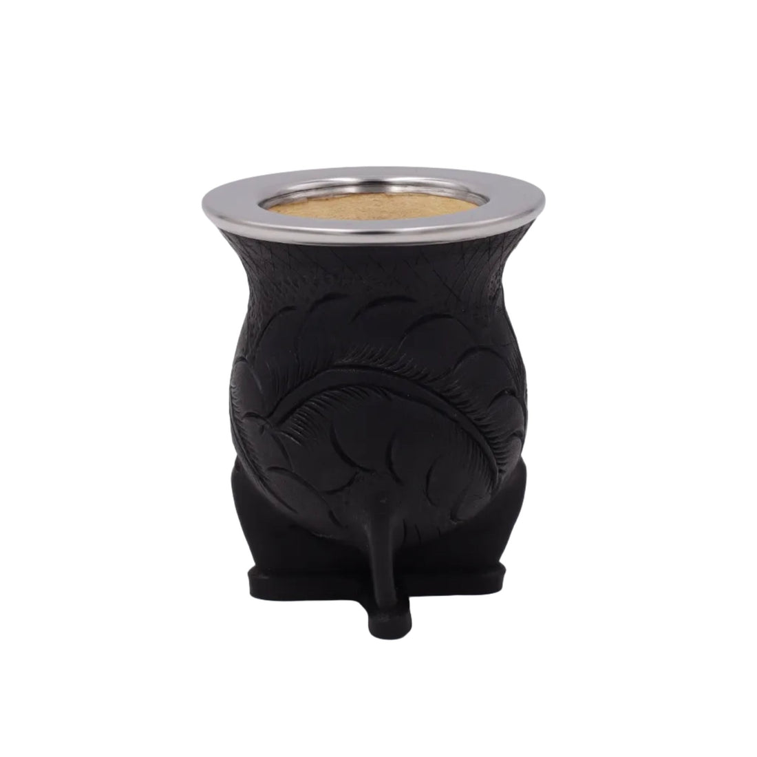 Maté Camionero Uruguayen – Cuir Repoussé, Virola Inox (270–280 ml) - El Gaucho