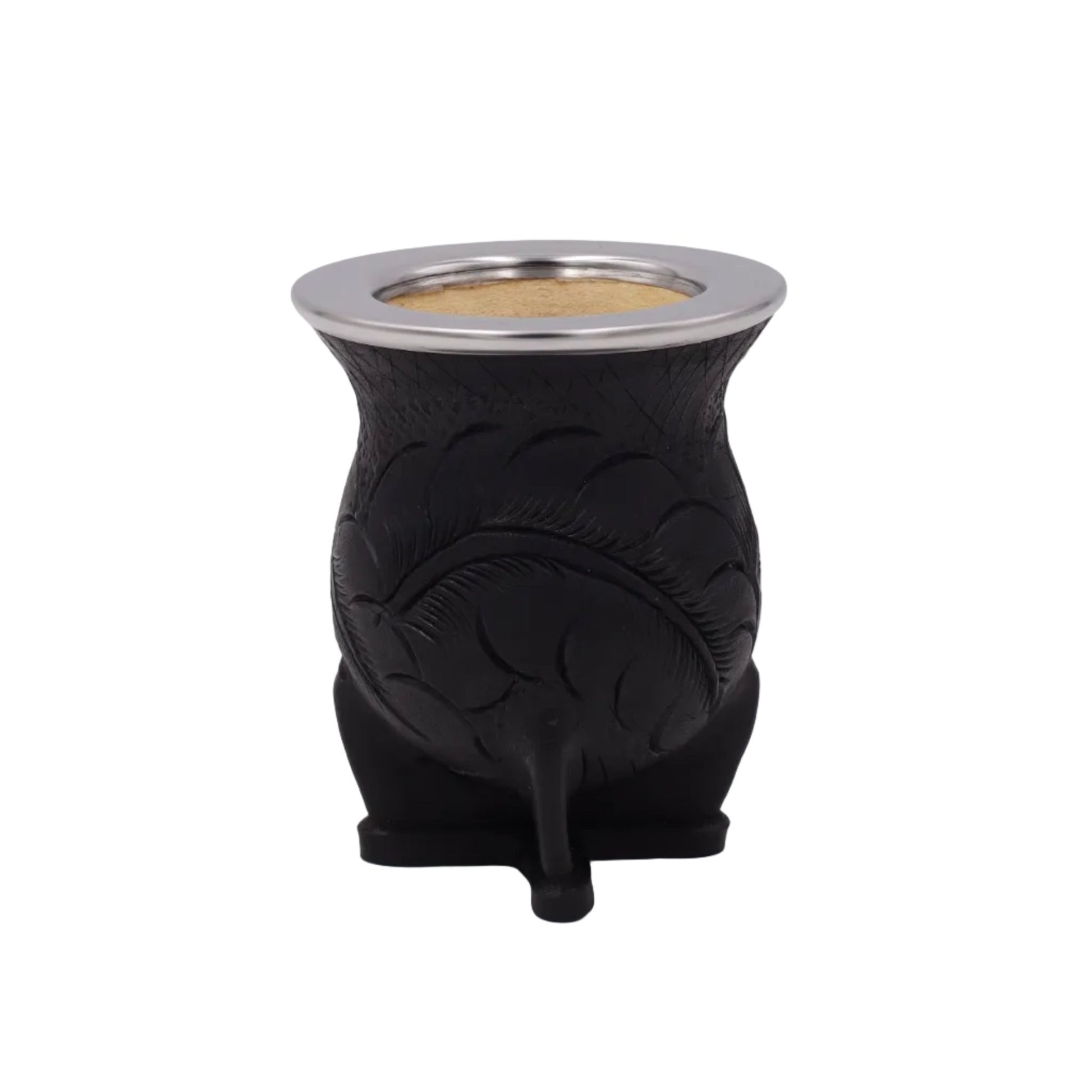 Maté Camionero Uruguayen – Cuir Repoussé, Virola Inox (270–280 ml) - El Gaucho