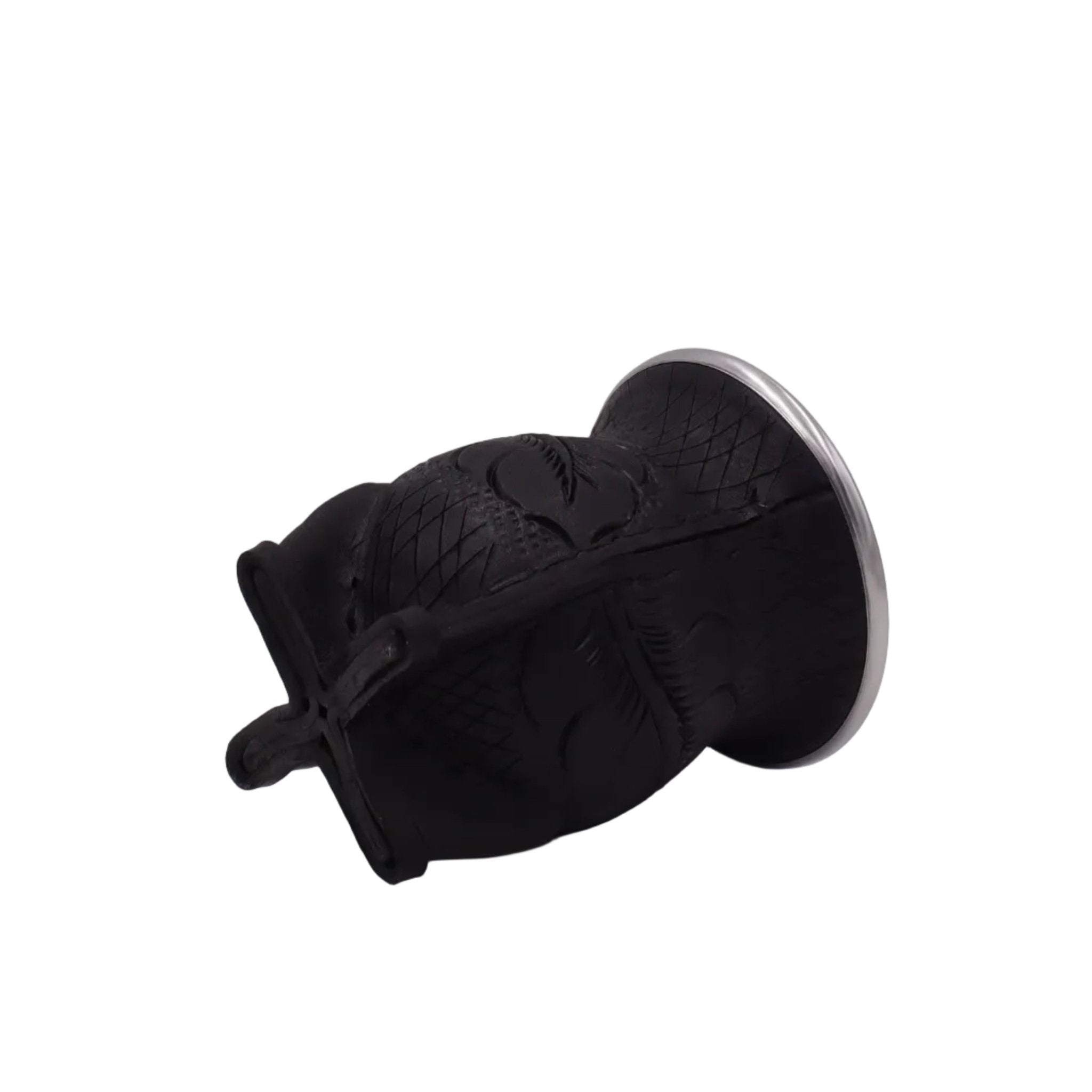 Maté Camionero Uruguayen – Cuir Repoussé, Virola Inox (270–280 ml) - El Gaucho