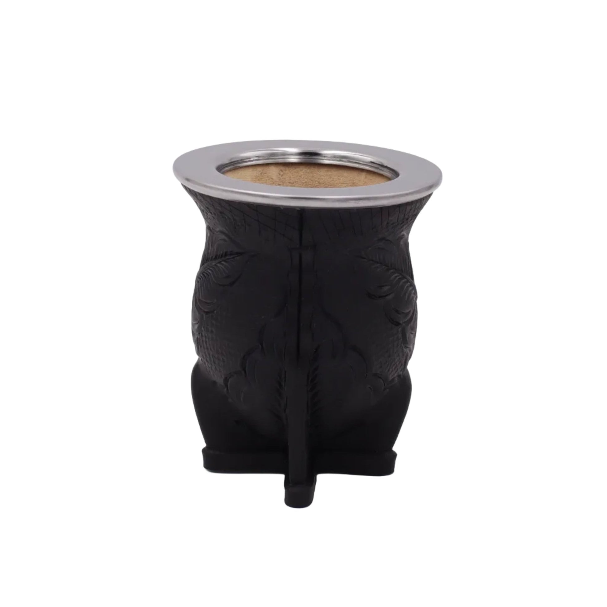 Maté Camionero Uruguayen – Cuir Repoussé, Virola Inox (270–280 ml) - El Gaucho