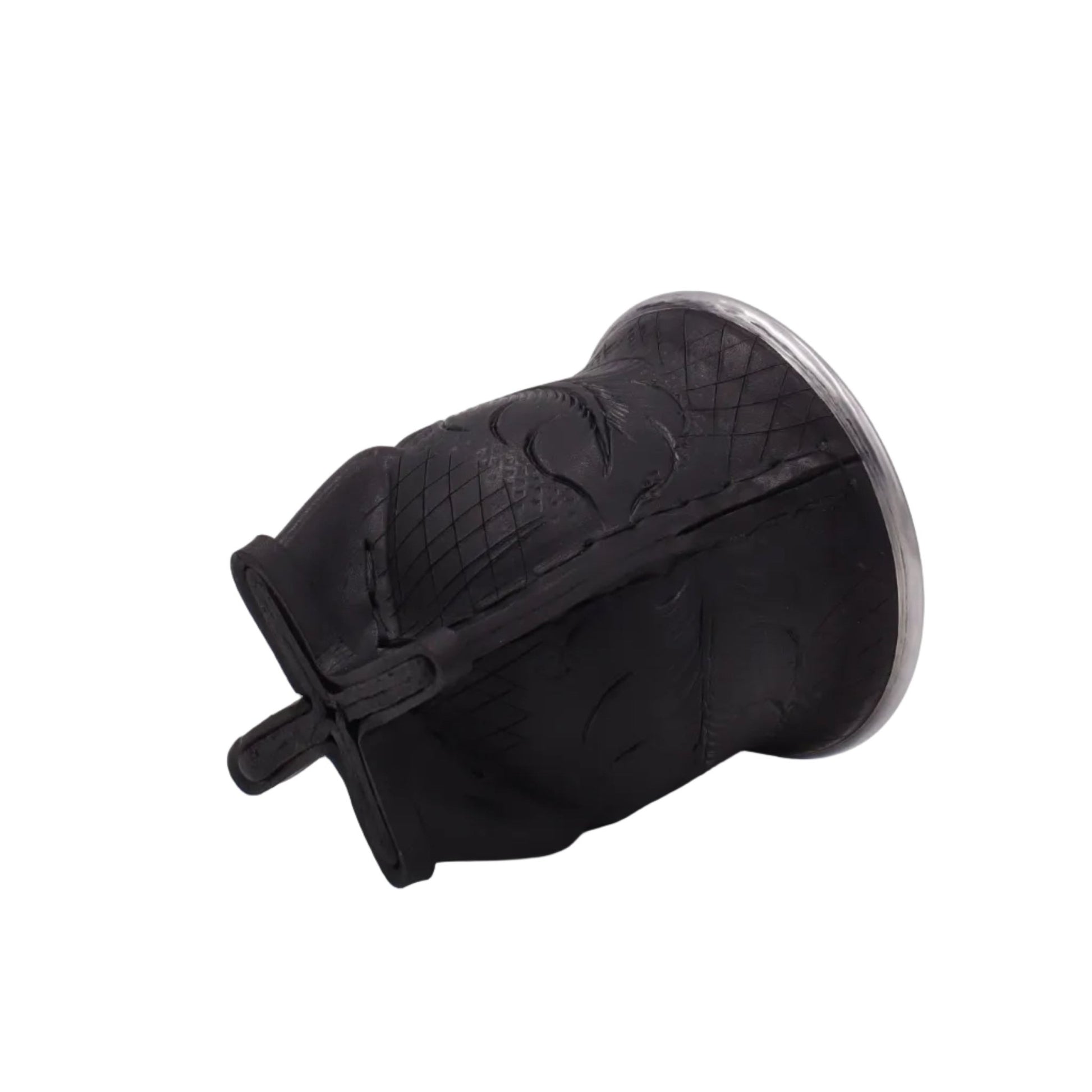 Maté Camionero Uruguayen – Cuir Repoussé, Virola Inox (270–280 ml) - El Gaucho