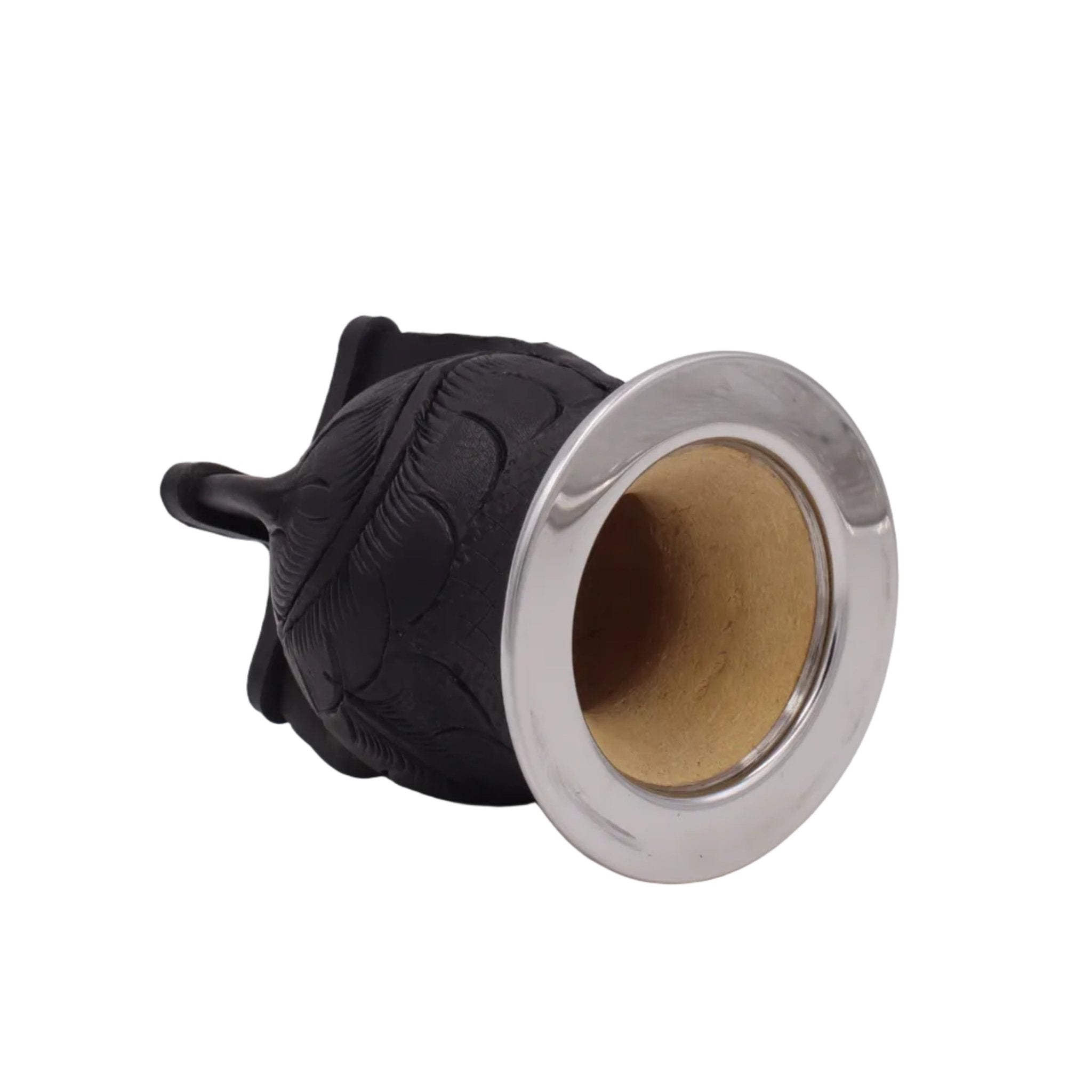 Maté Camionero Uruguayen – Cuir Repoussé, Virola Inox (270–280 ml) - El Gaucho