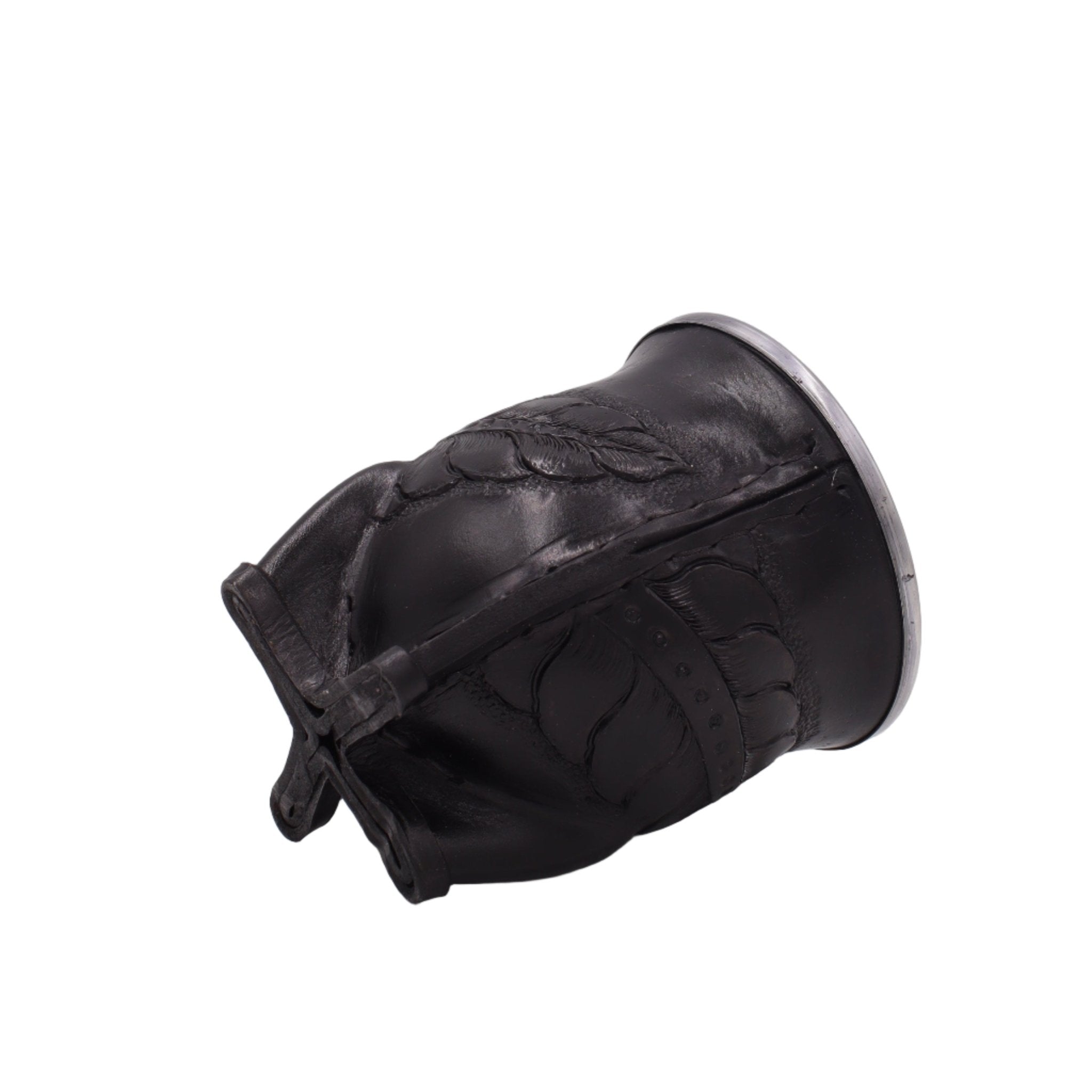 Maté Camionero Uruguayen – Cuir Repoussé, Virola Inox (270–280 ml) - El Gaucho