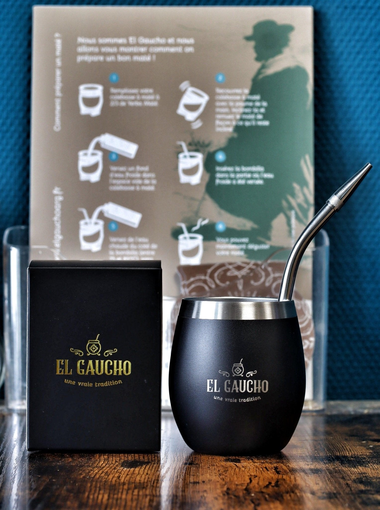 Mate Gaucho Elite (noir) - El Gaucho une vraie tradition