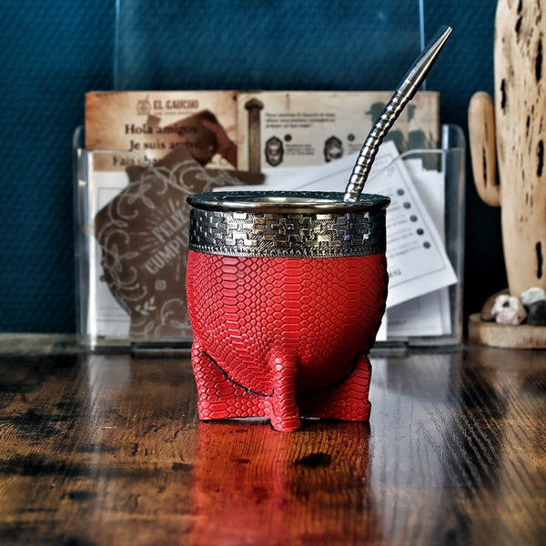 Maté Impérial Écailles de Feu — Double Cuir & Cinta Pampa N°1