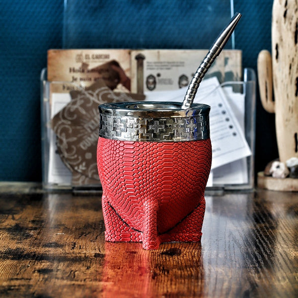 Maté Impérial Écailles de Feu — Double Cuir & Cinta Pampa N°2