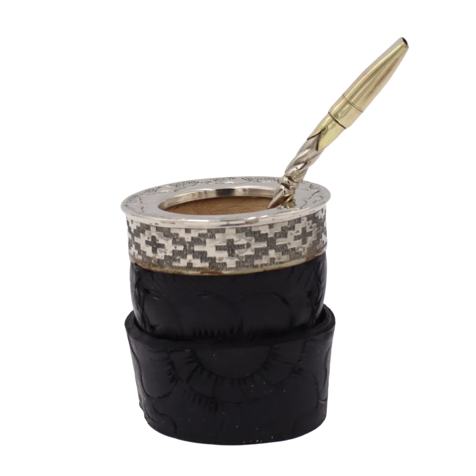 Maté Impérial Premium — Labrado "Relief Noir" (270–280 ml) - El Gaucho