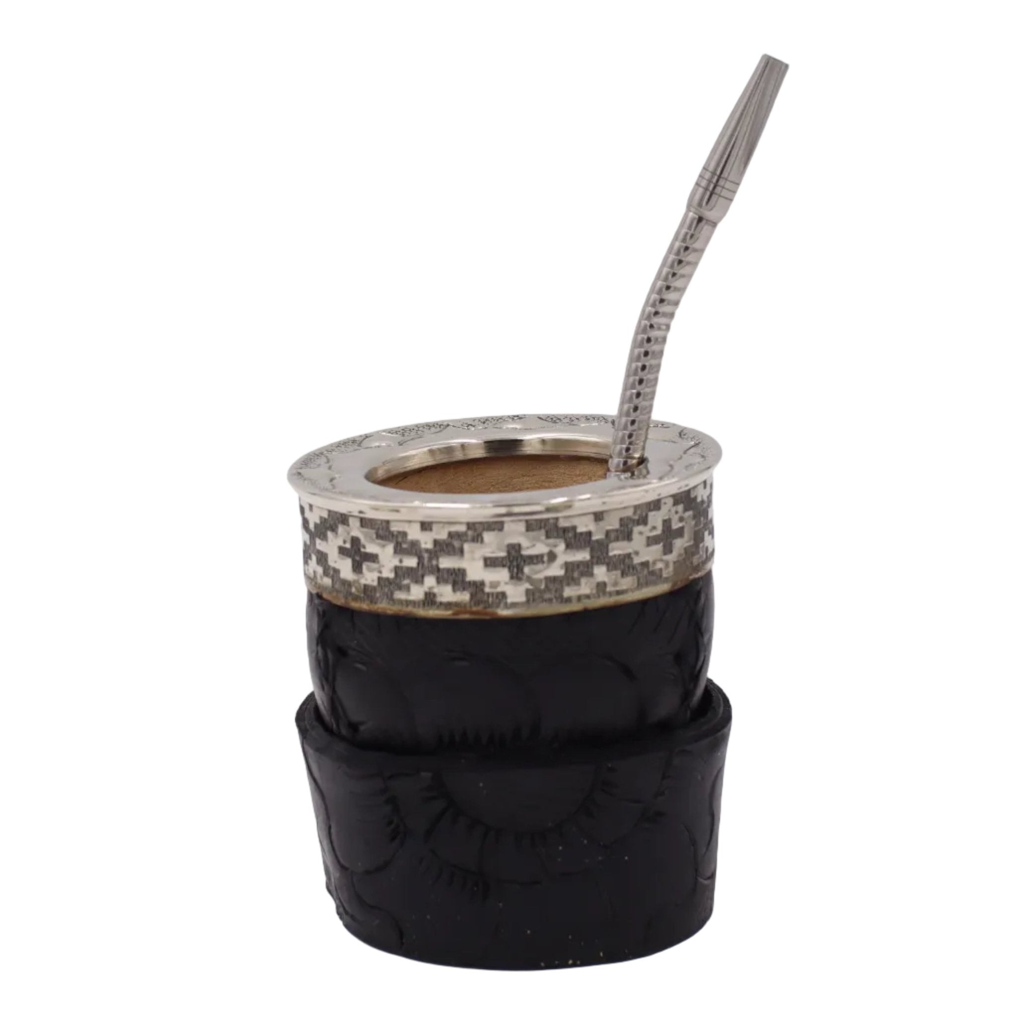 Maté Impérial Premium — Labrado "Relief Noir" (270–280 ml) - El Gaucho