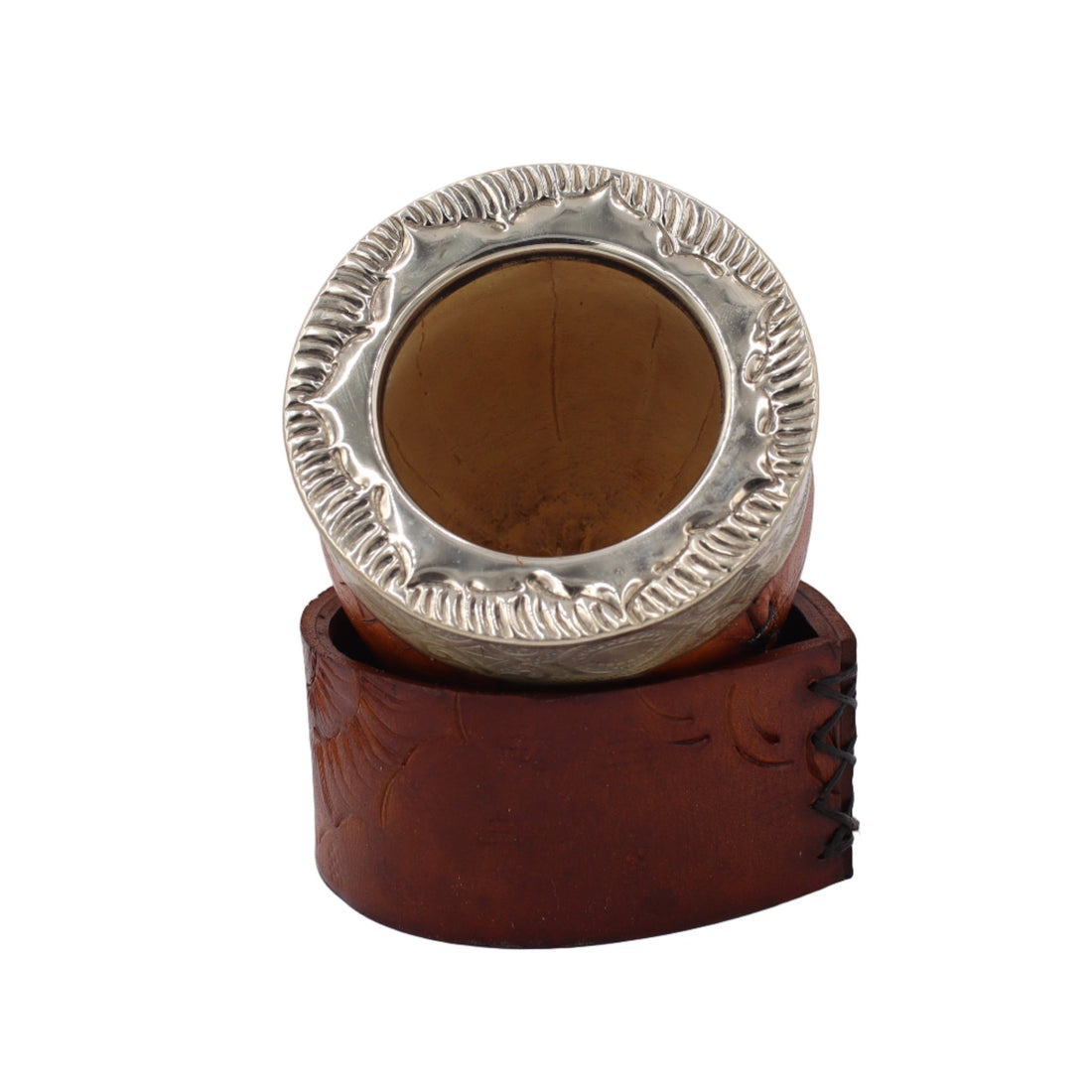 Maté Impérial Premium Marron — Labrado "Écailles & Plumes" (270–280 ml) - El Gaucho