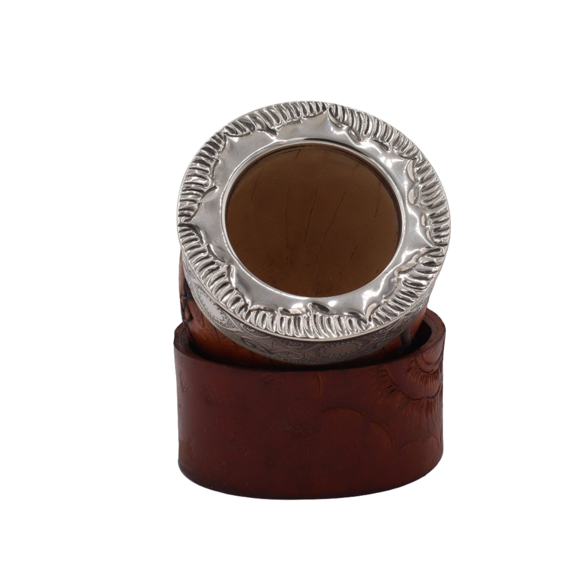 Maté Impérial Premium Marron — Labrado "Écailles & Plumes" (270–280 ml) - El Gaucho