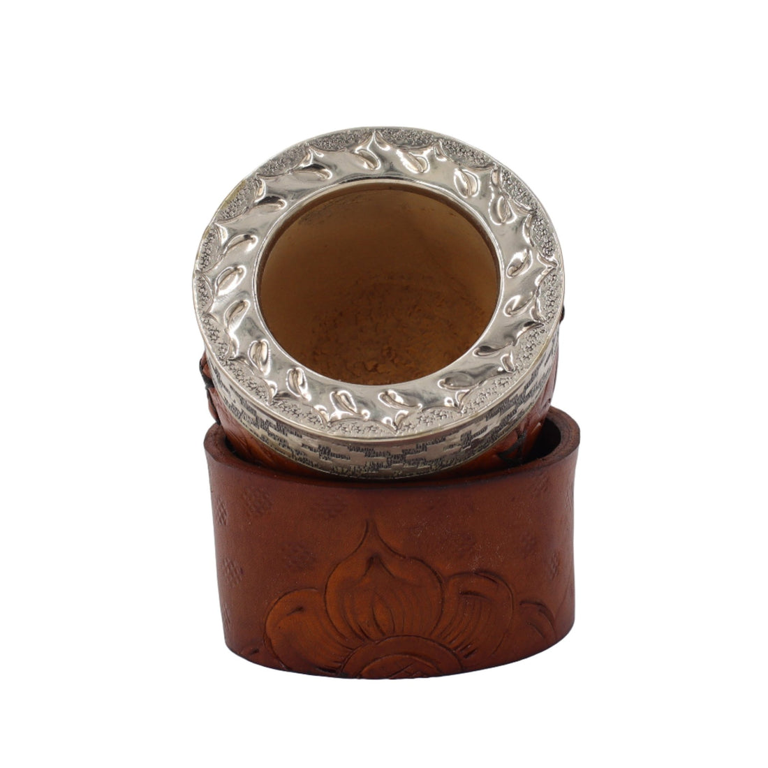 Maté Impérial Premium Marron — Labrado "Feuillage & Nature" (270–280 ml) - El Gaucho