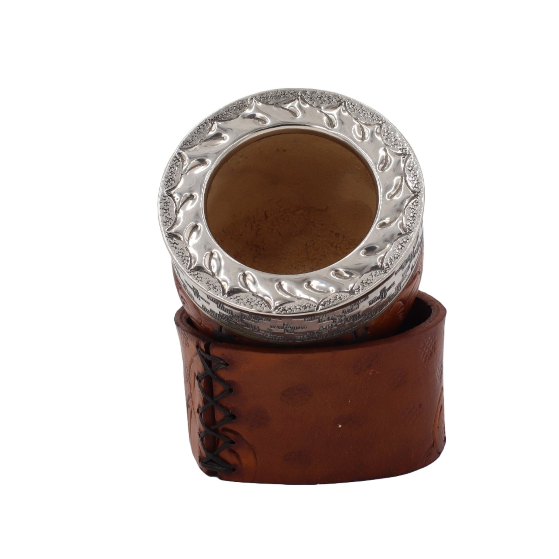 Maté Impérial Premium Marron — Labrado "Feuillage & Nature" (270–280 ml) - El Gaucho