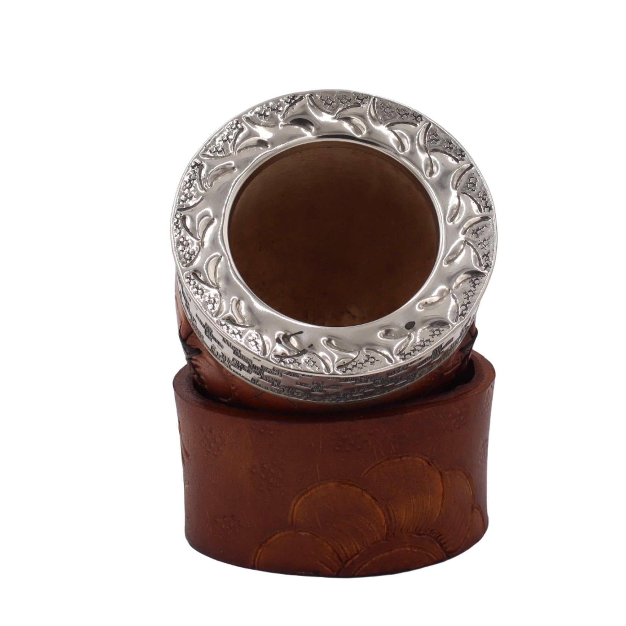 Maté Impérial Premium Marron — Labrado "Mosaïque" (270–280 ml) - El Gaucho