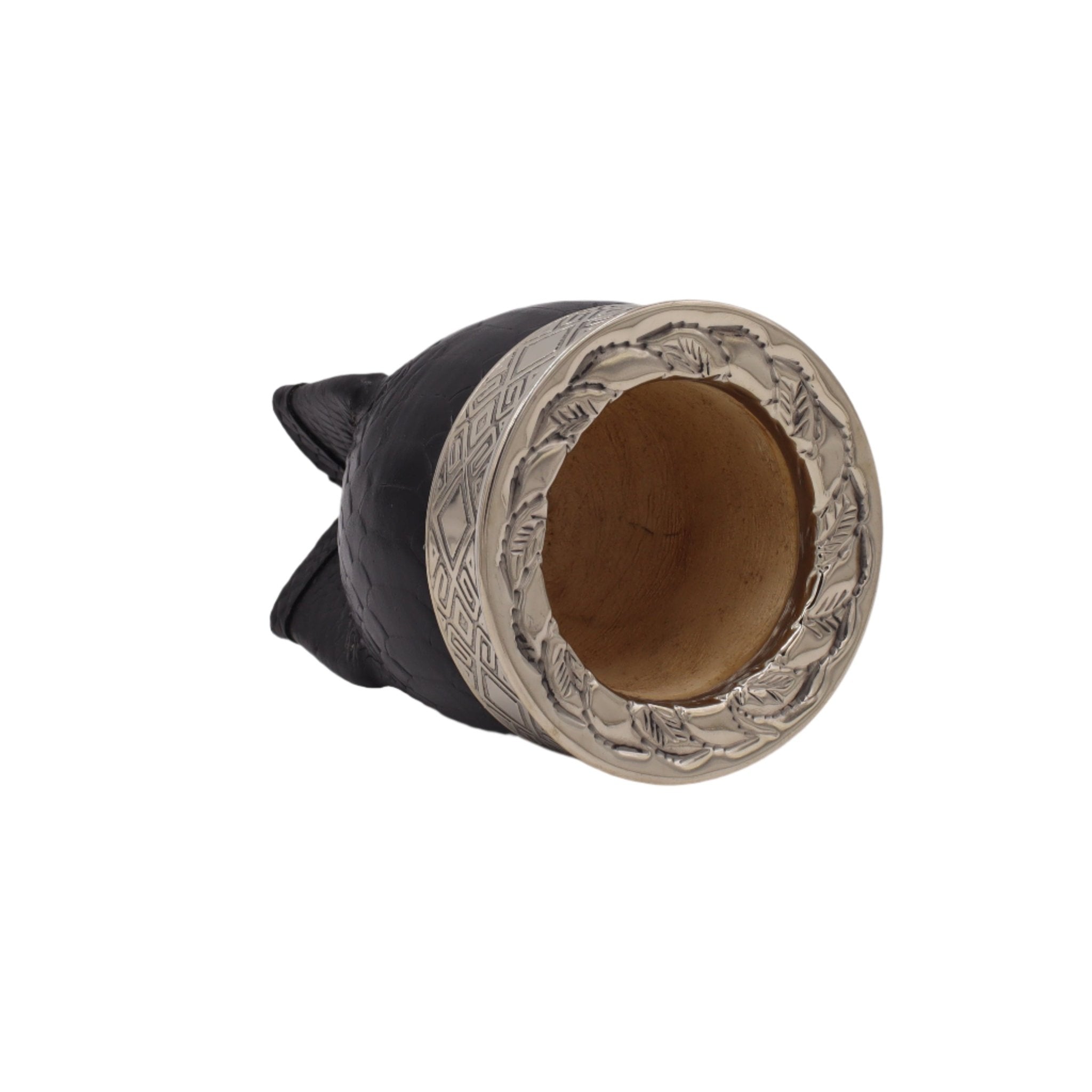 Mate Imperial Serpent - Calebasse Cuir Embossé Alpaca - El Gaucho une vraie tradition