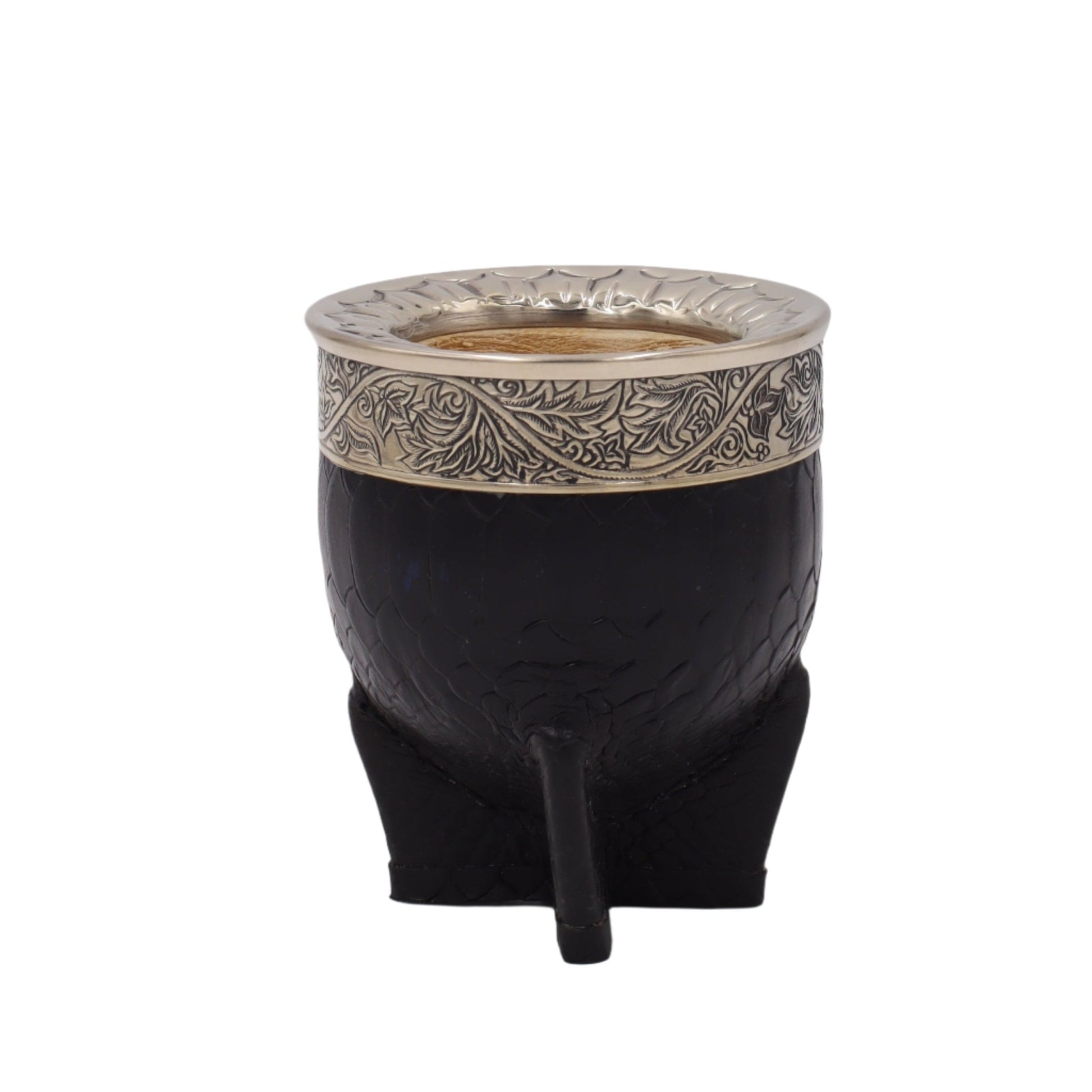 Mate Imperial Serpent - Calebasse Cuir Embossé Alpaca - El Gaucho une vraie tradition