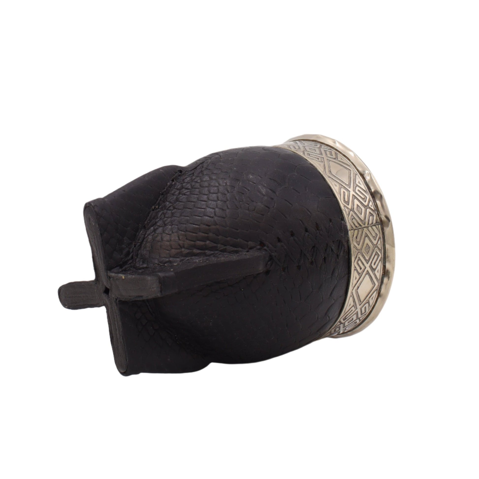 Mate Imperial Serpent - Calebasse Cuir Embossé Alpaca - El Gaucho une vraie tradition