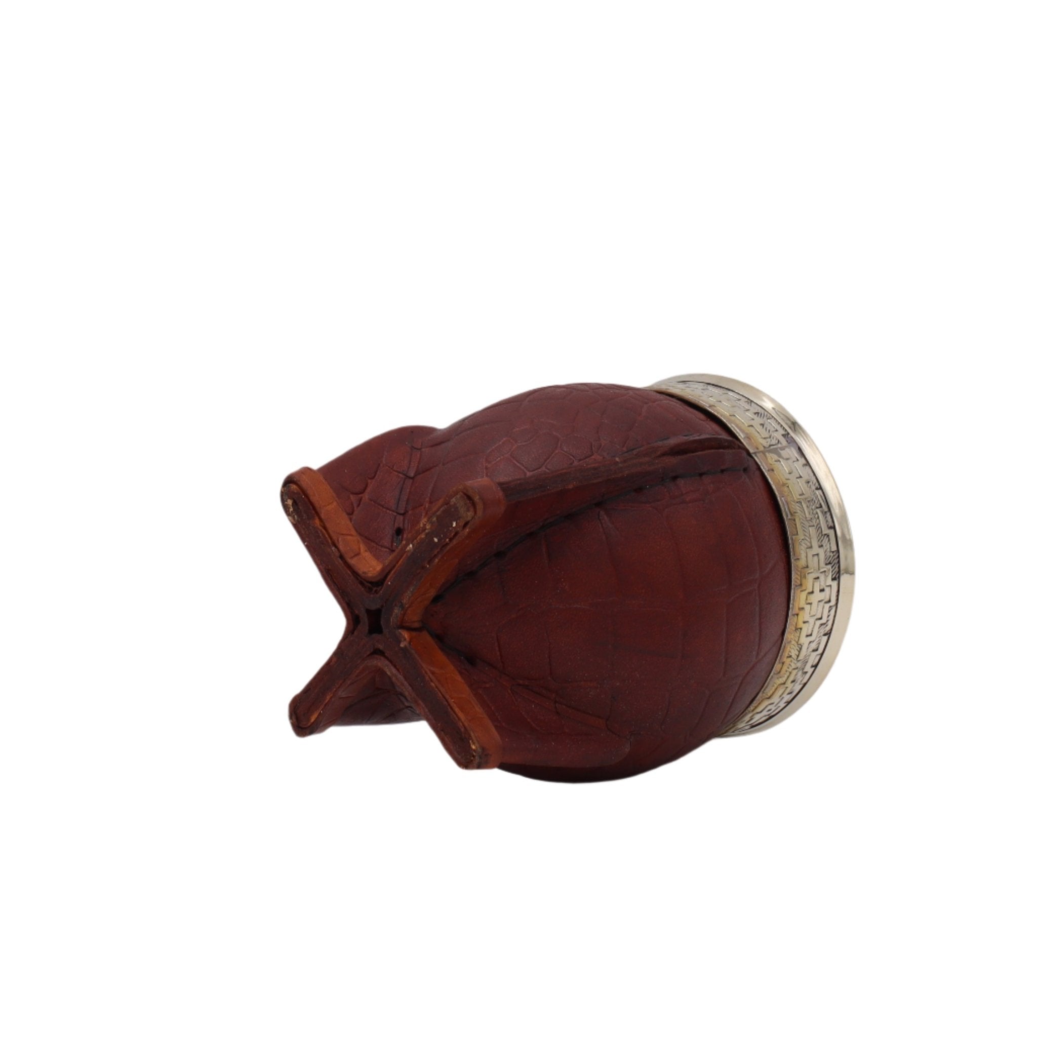 Mate Imperial Uruguayo - Cuir Croco Alpaca Ciselé - El Gaucho une vraie tradition