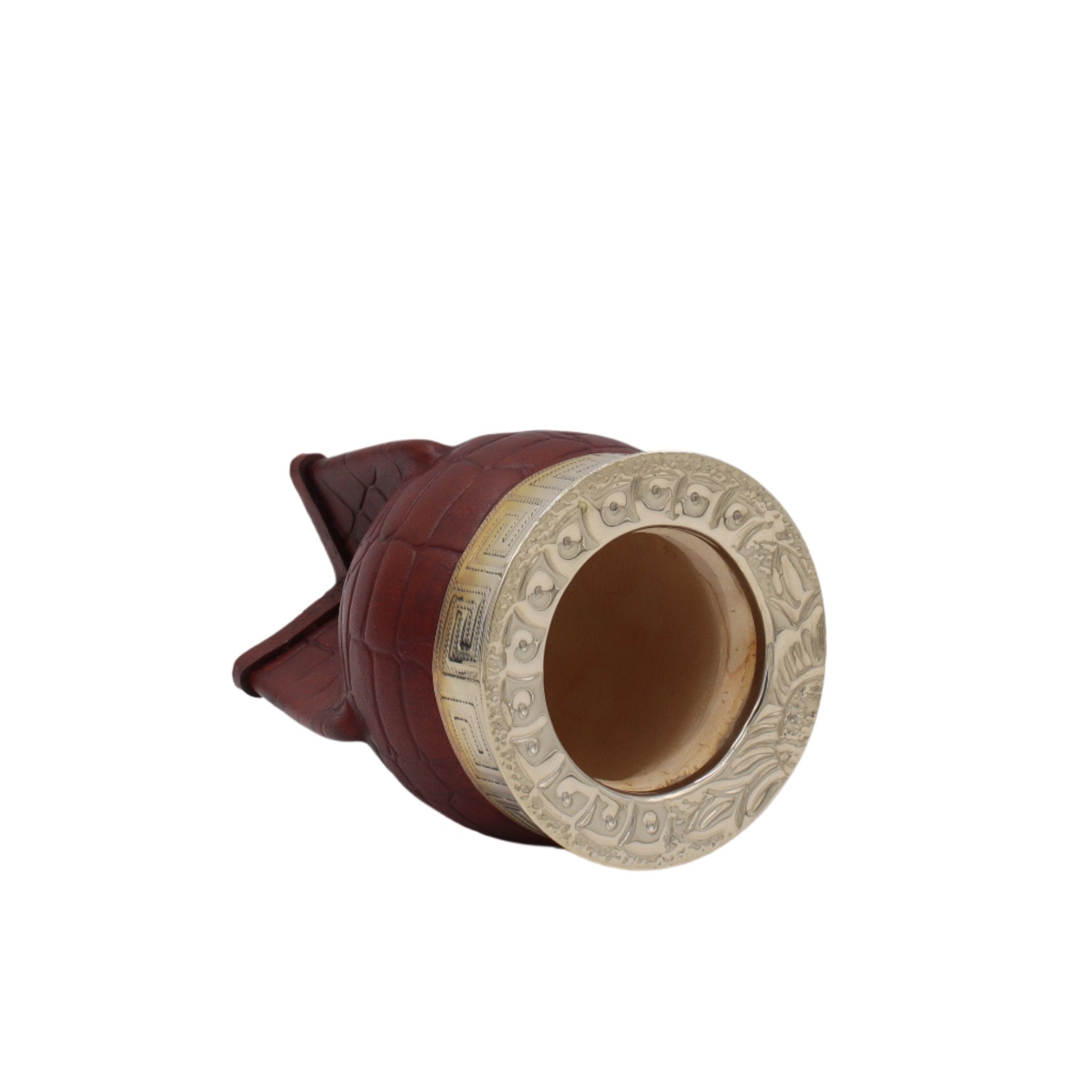 Mate Imperial Uruguayo - Cuir Croco Alpaca Ciselé - El Gaucho une vraie tradition