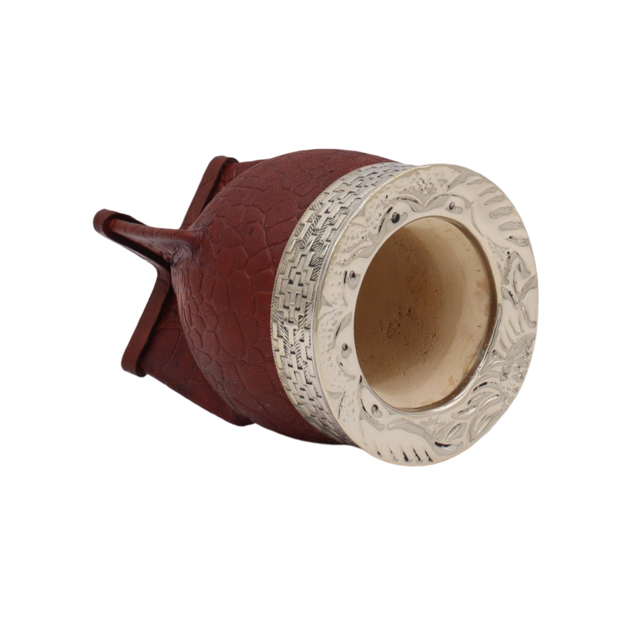 Mate Imperial Uruguayo - Cuir Croco Alpaca Ciselé - El Gaucho une vraie tradition