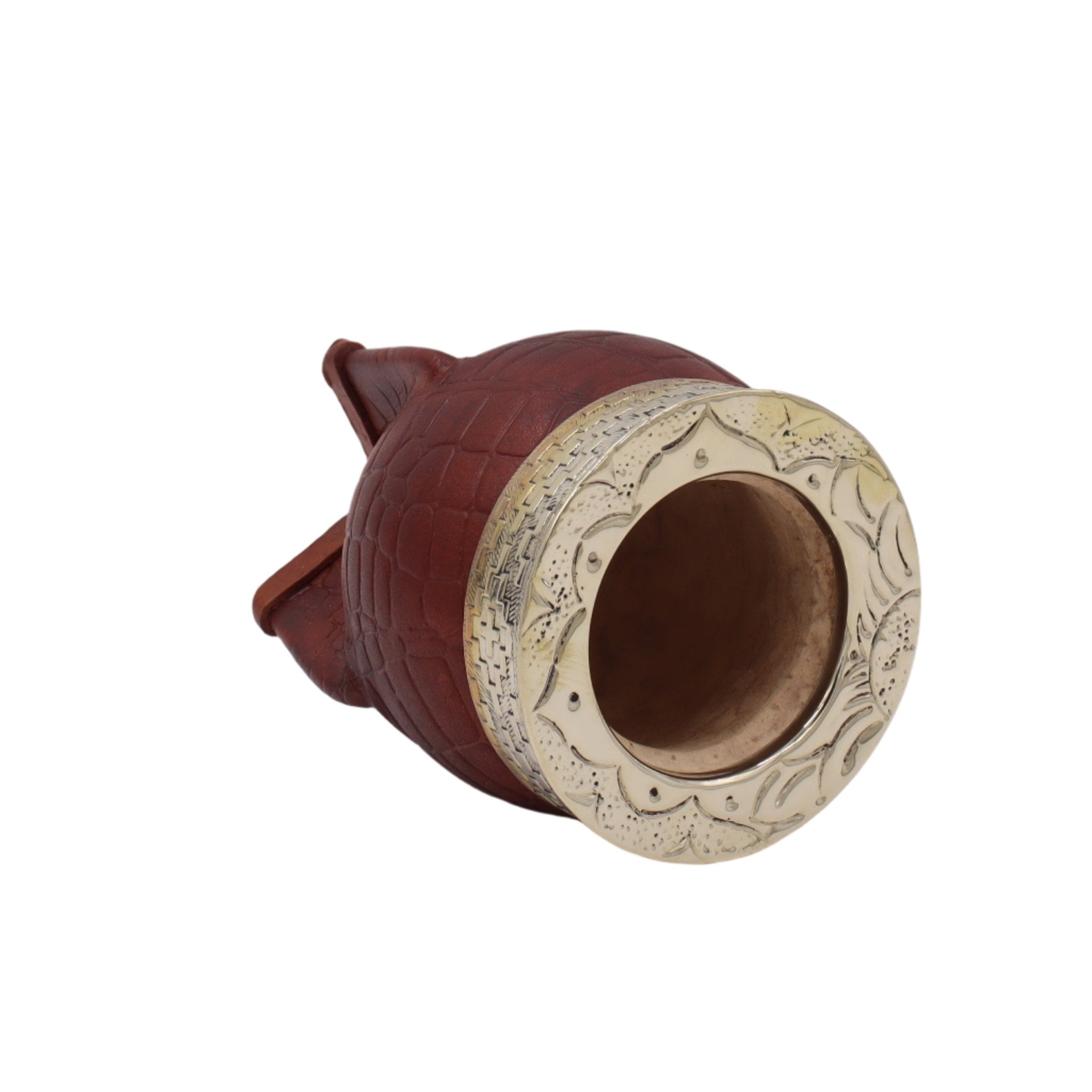 Mate Imperial Uruguayo - Cuir Croco Alpaca Ciselé - El Gaucho une vraie tradition