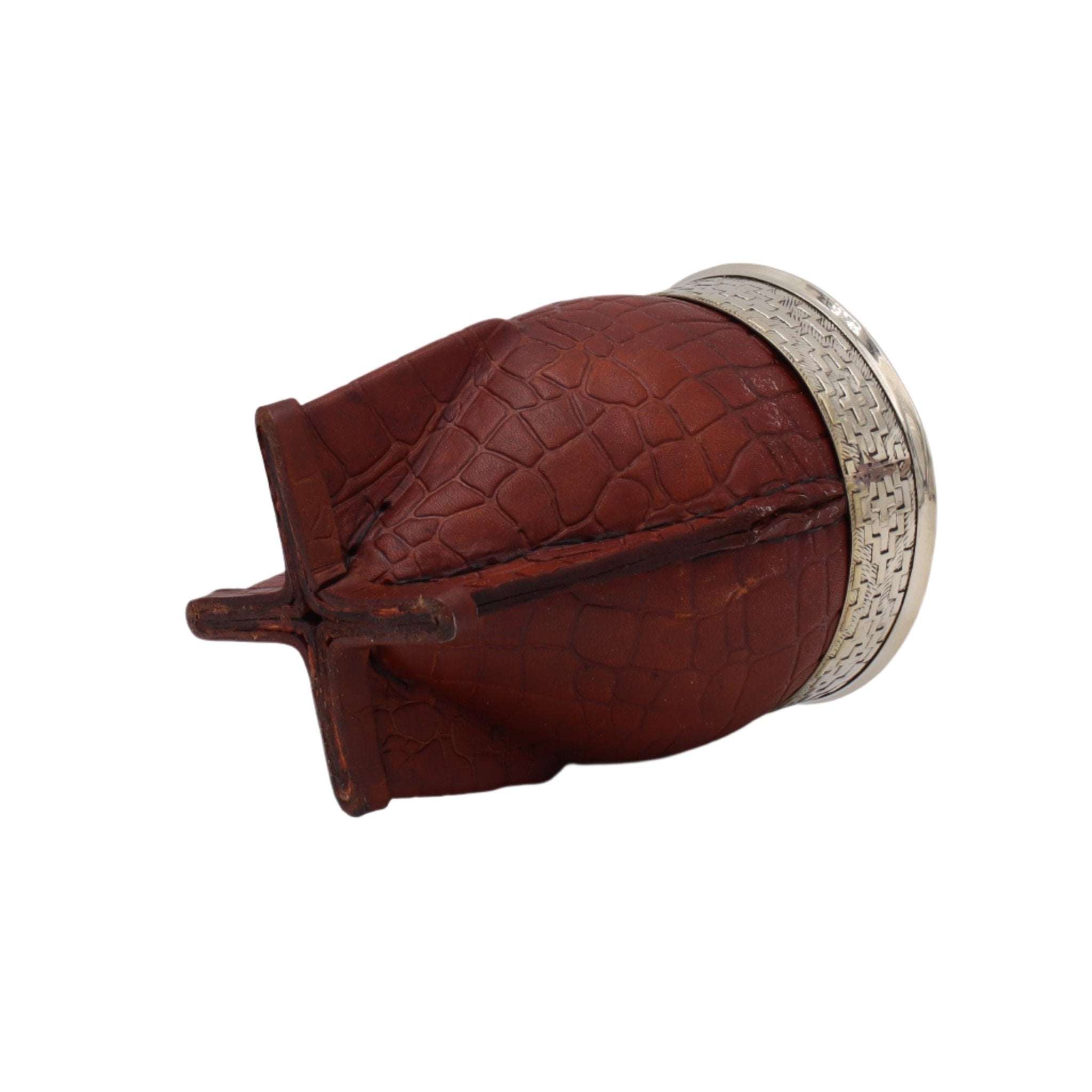 Mate Imperial Uruguayo - Cuir Croco Alpaca Ciselé - El Gaucho une vraie tradition