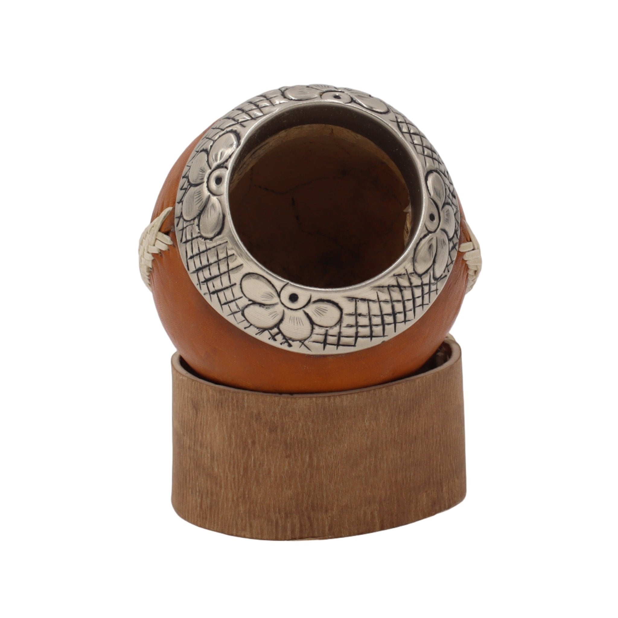 Maté Torpedo "Camel" — Cuir de Chèvre & Virole Finement Ciselée - El Gaucho