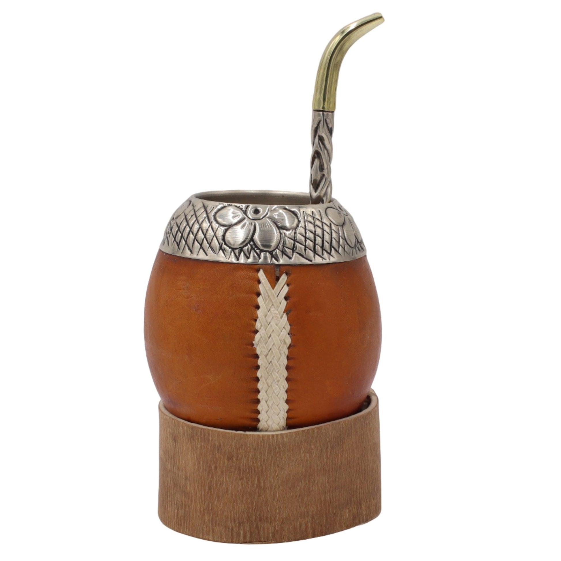 Maté Torpedo "Camel" — Cuir de Chèvre & Virole Finement Ciselée - El Gaucho