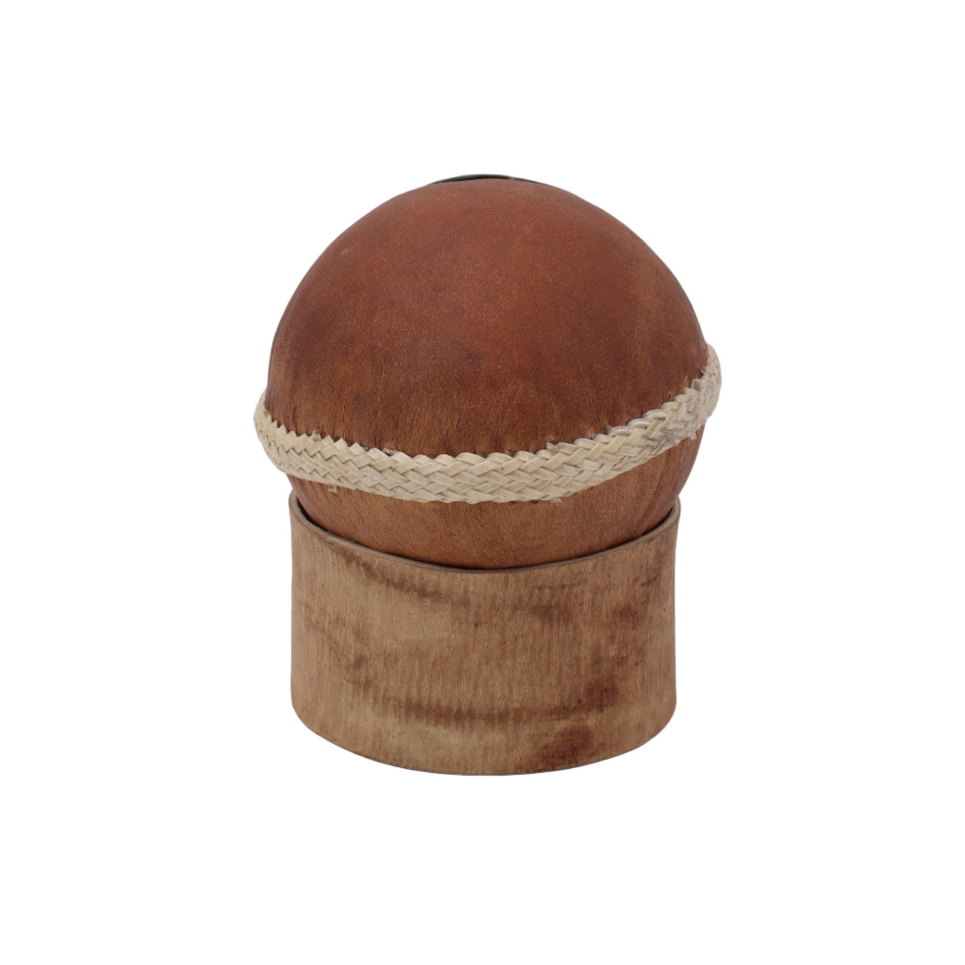 Maté Torpedo "El Patrón" — Cuir de Chèvre Tressé & Virole Ciselée - El Gaucho