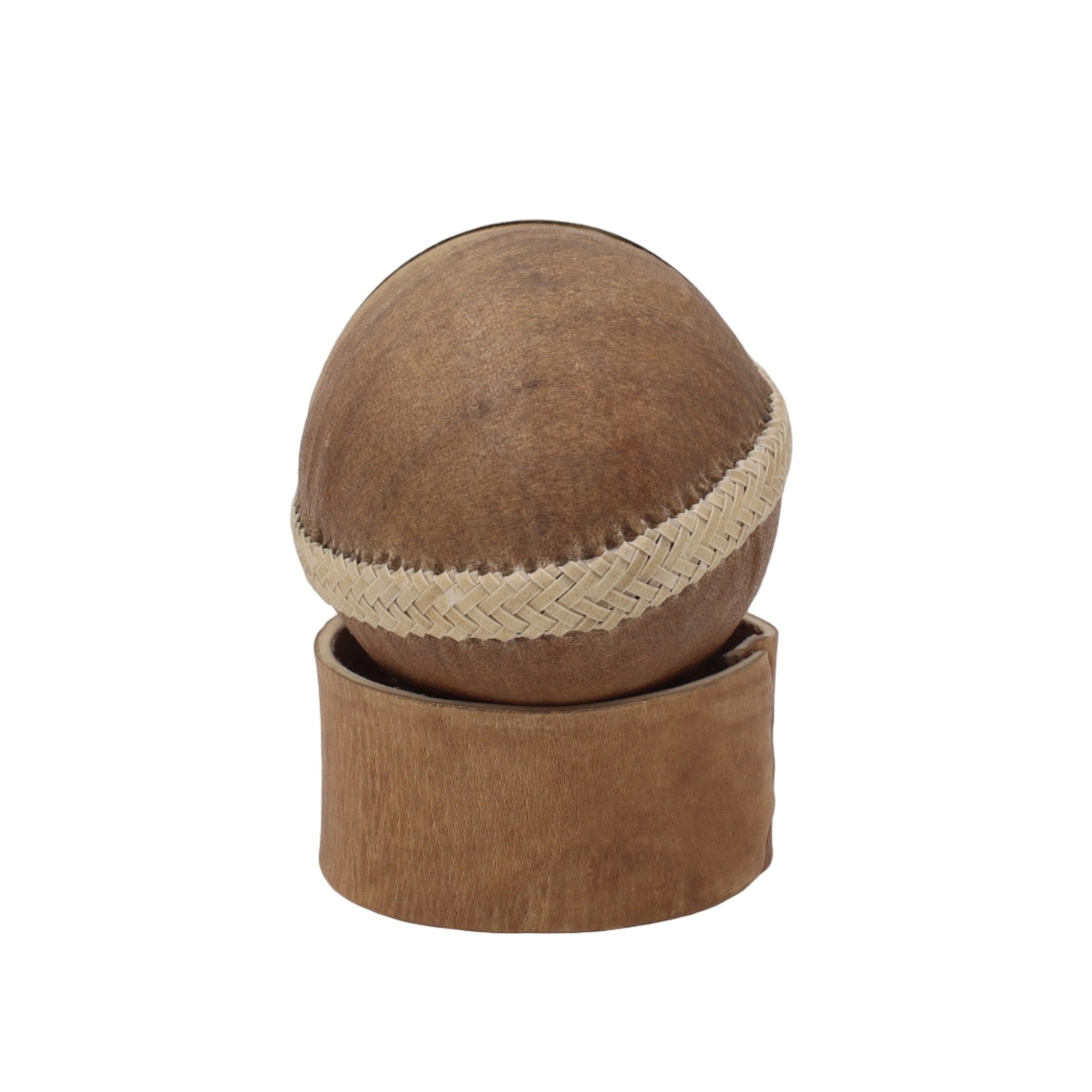 Maté Torpedo "Maestría" — Cuir Brut, Tiento & Virole Ciselée Mai - El Gaucho