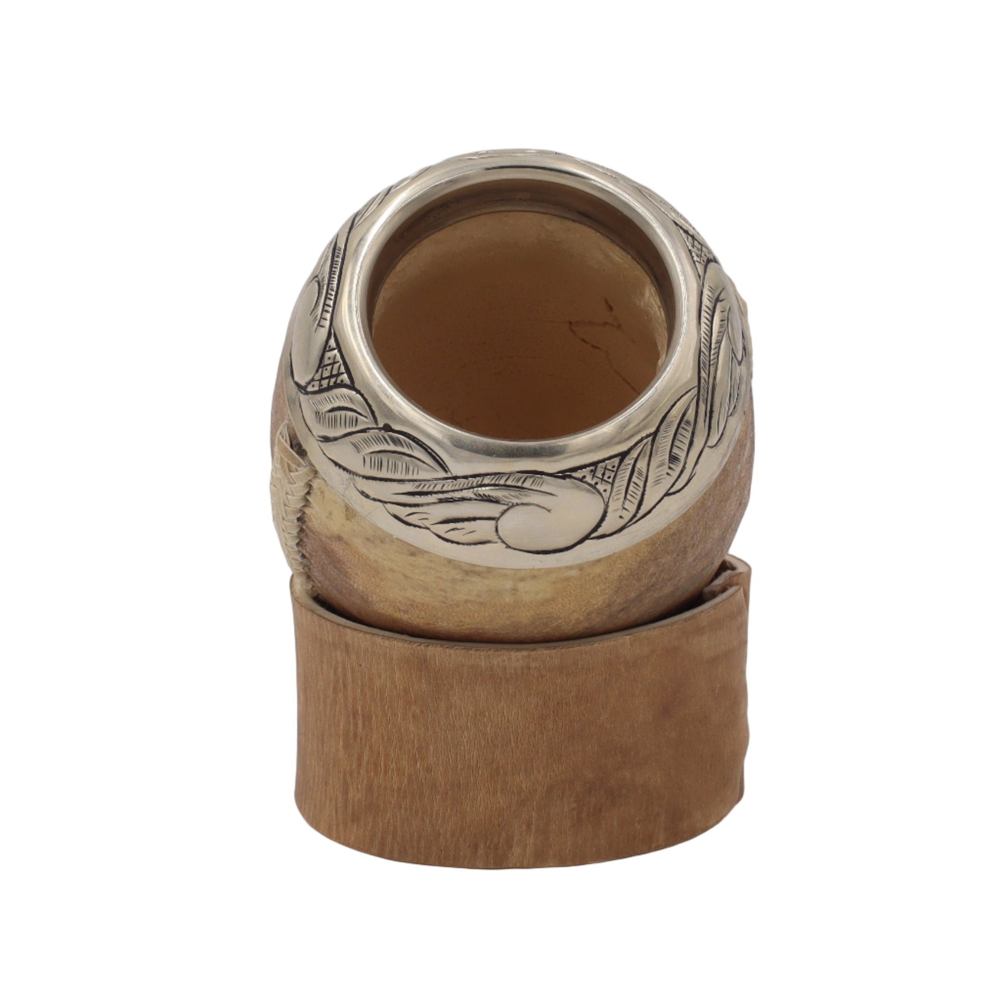 Maté Torpedo "Maestría" — Cuir Brut, Tiento & Virole Ciselée Mai - El Gaucho