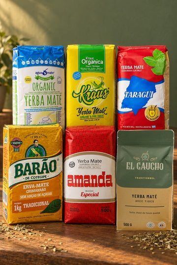 Yerbas primées au Mundial de la Yerba Mate 2026 : Aguamate, Kraus Orgánica, Taragüi, Barão, Amanda et El Gaucho