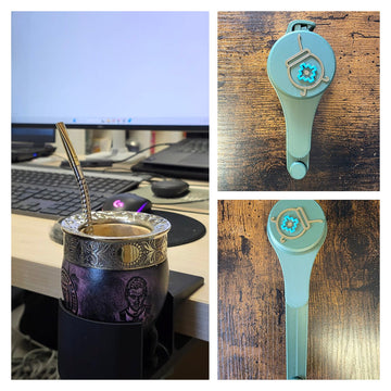 Pack Accessoires Bureau : Porte-Maté 3D et becs verseurs Gaucho 0,5 kg et 1 kg - El Gaucho