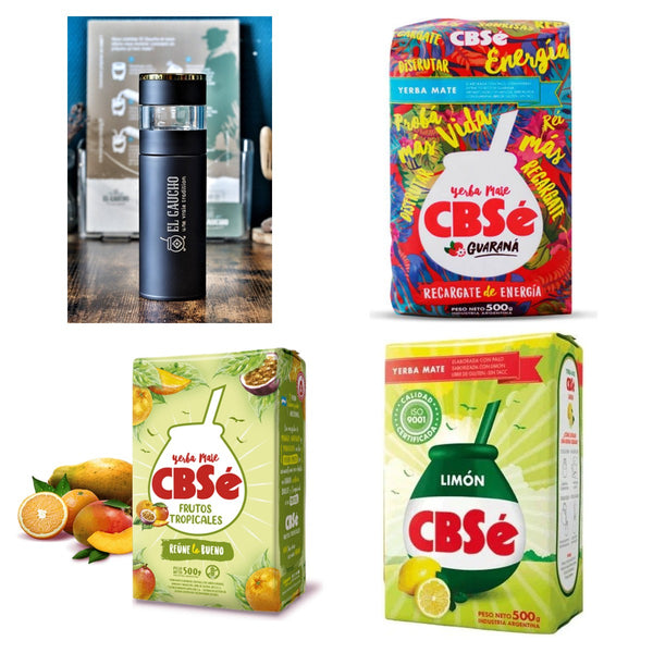 Pack Express Saveurs — Bouteille Infuseur + 4 Yerbas CBSé (2 kg)